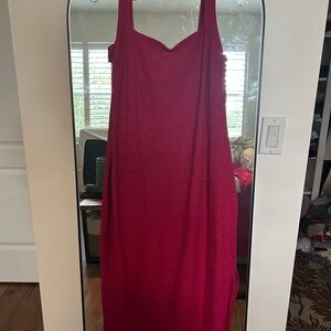 Beyond Yoga Hot Pink Midi Tank Dress